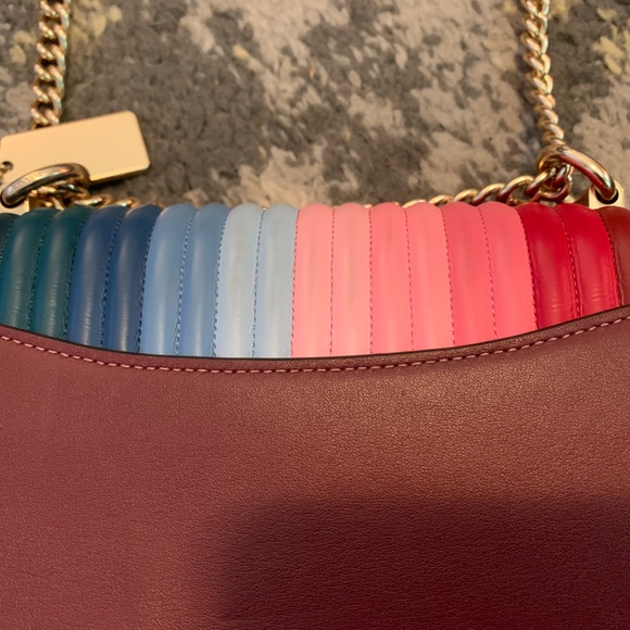 Coach Klare Quilted Linear Rainbow Leather Crossbody Purse SOLD OUT - Picture 5 of 13